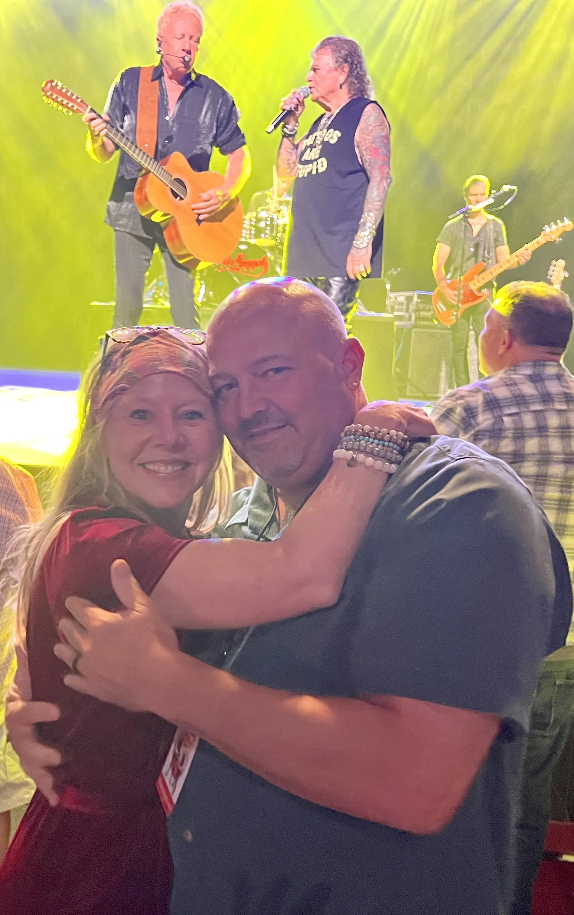 Dancing to “Lost In Love,” our first love song.